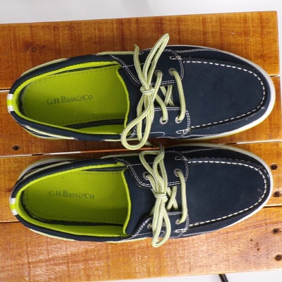 Bass Chesapeake Men's Boat Shoes Size 10.5 Blue and Green. Excellent Condition - Picture 7 of 12